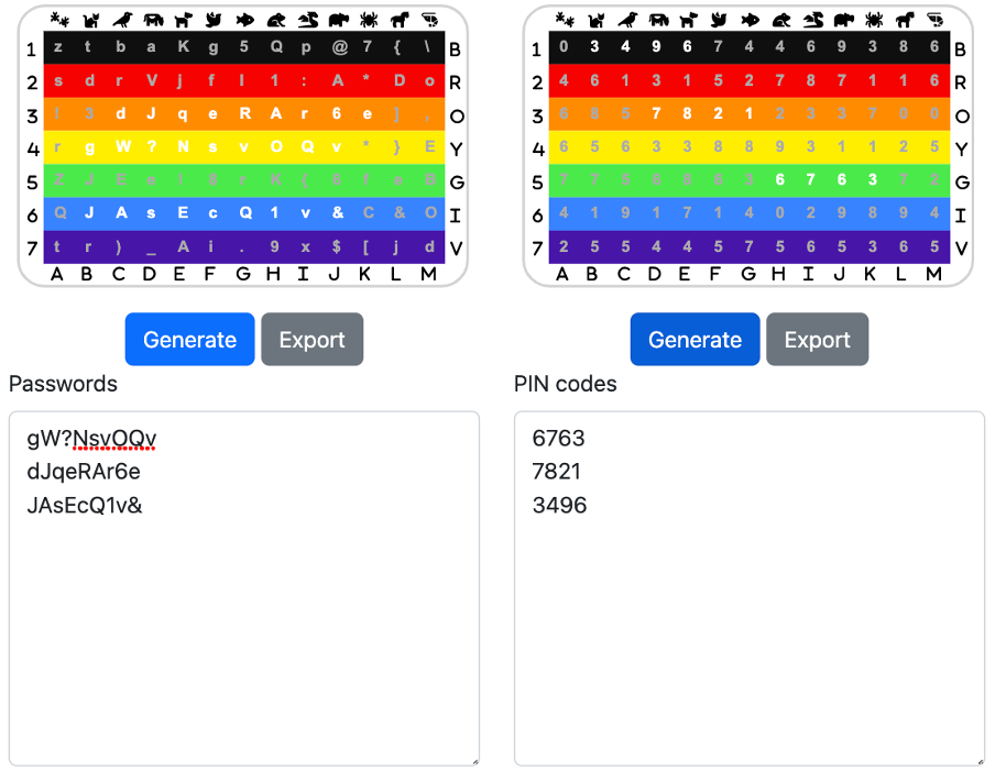 Preview Custom Password and PIN Cards